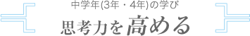 中学年（3年・4年）の学び 思考力を高める