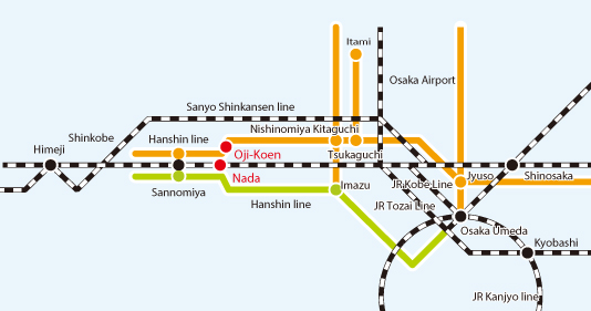 《Nearest stations》JR Nada station, or Hankyu Oji Koen Station.